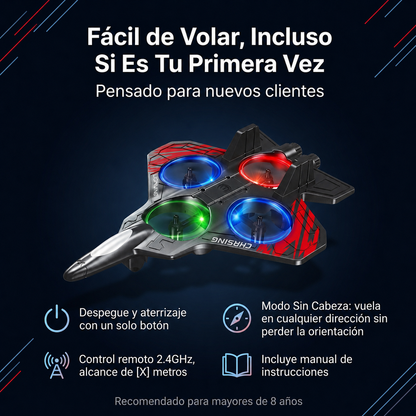 Dron con 4 motores y 6 modos de manejo.